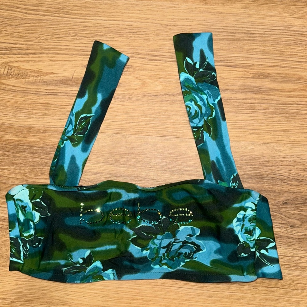 Vintage BEBE strapless swimsuit size M